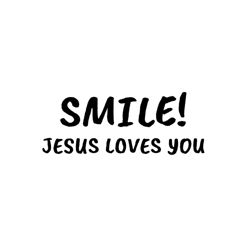 

18*7 см, смайлик, Иисус любит вас, наклейка, забавная наклейка на бампер, автомобиль, грузовик, ноутбук винил Jdm наклейки аксессуары для автомобиля