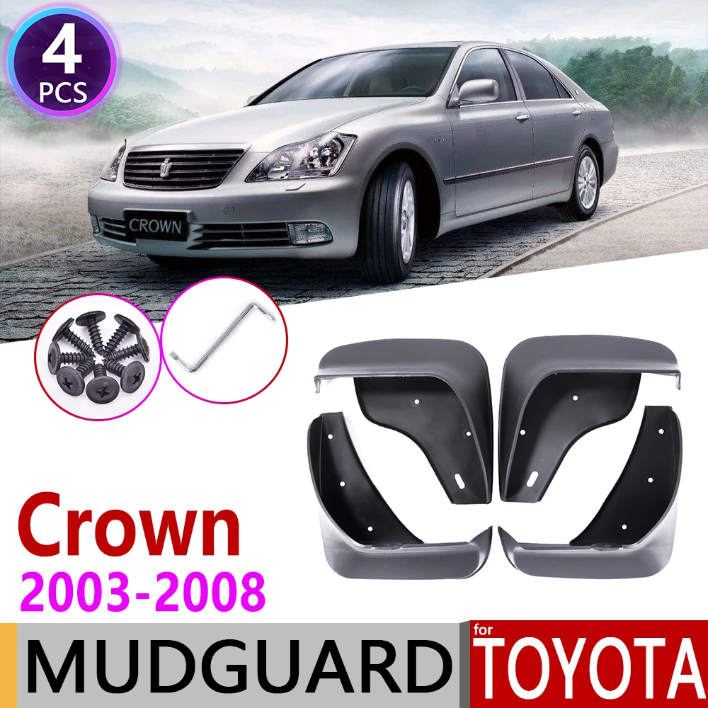 4 PCS Car Mudflap for Toyota Crown S180 2003~2008 Fender Mud Flaps Guard Splash Flap Mudguards Accessories 2004 2005 2006 2007