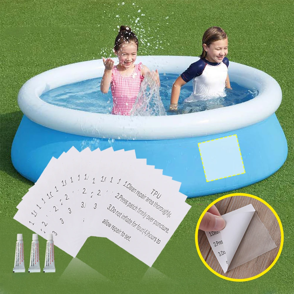 Pool Tent Repair Patches Kit Waterproof Durable Vinyl Plastic Repair Kit For Iatable Swimming Pool Toys Dropshipping