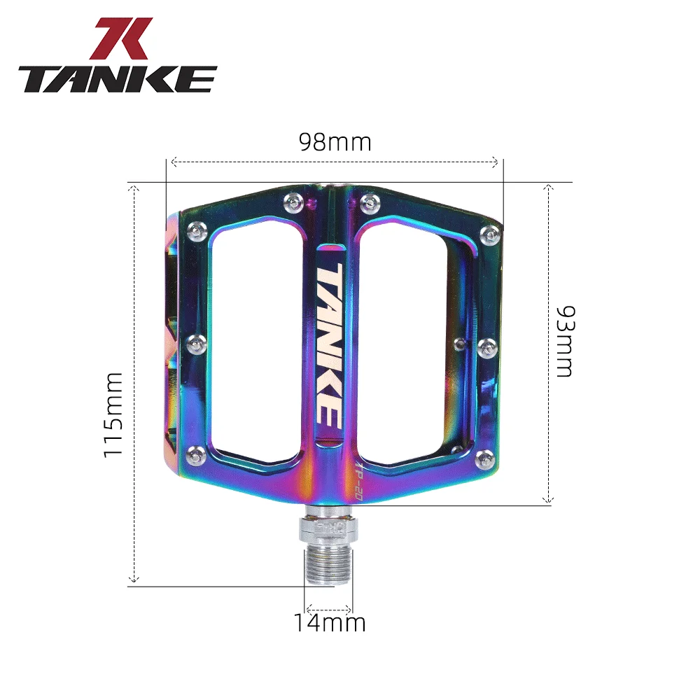 bicycle pedals TANKE TP-20 ultralight aluminum alloy colorful hollow anti-skid bearing mountain bike accessories MTB foot pedals