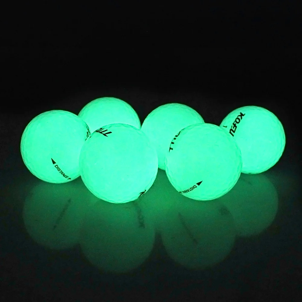 1 Set Light Up Luminoso fluorescente notte allenamento LED Pallina Da Golf illuminano al buio