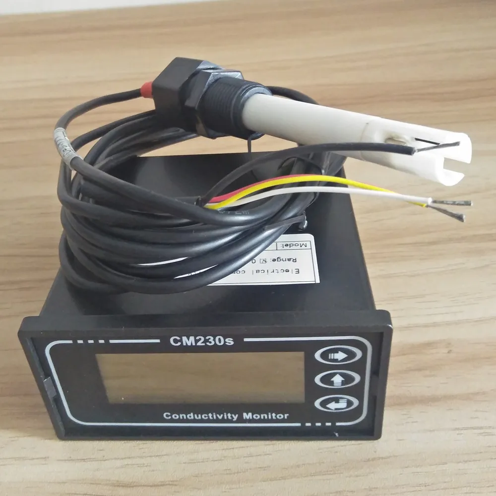 CM-230S Online Conductivity Monitor Tester Meter Electric Conductivity Rate Instrument Tools 0-20/200/2000uS/cm 1.5%(FS)