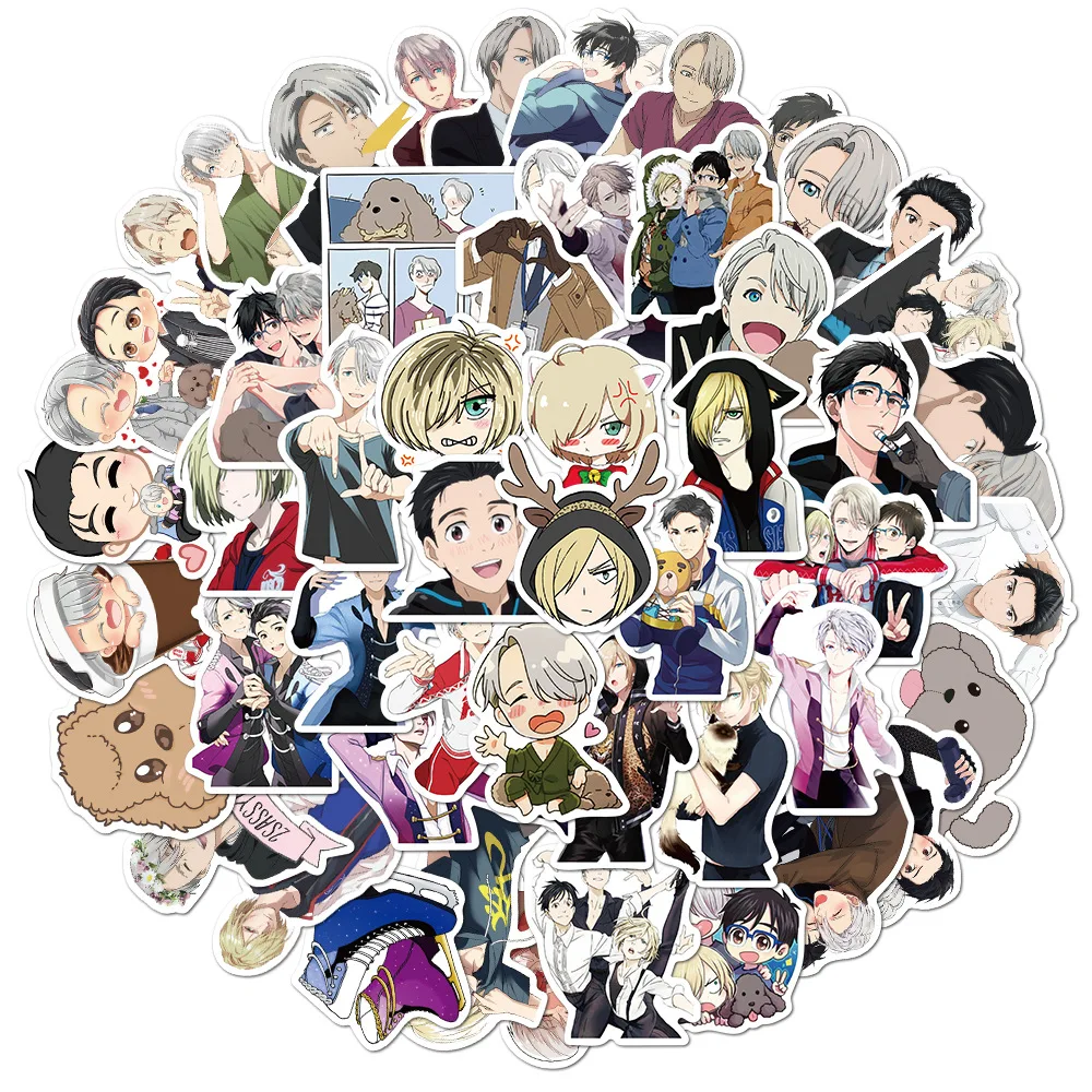 10/30/50Pcs Anime YURI!!! On ICE Graffiti Stickers Anime Waterproof Laptop Motorcycle Luggage Bicycle Skateboard Stickers Decals