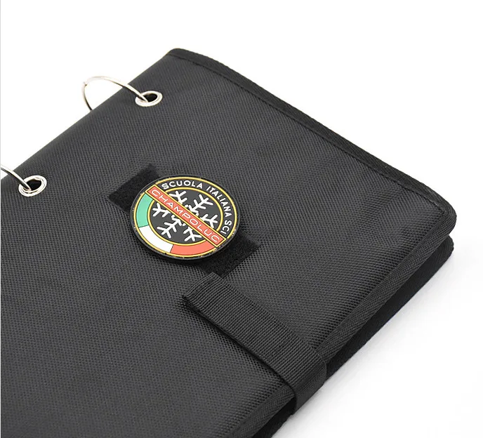 Embroidery Patch Collection Display Book with Detachable Metal Buckle PVC Armband Finishing Storage Hanging Bag for Posters
