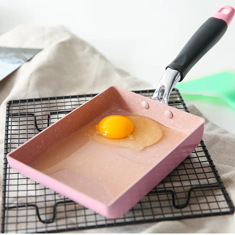 13x18CM Frying Pan Tamagoyaki Omelette Black Non-stick Pan Fry Egg Pan Pancake Kitchen Pot Only Use for Gas Cooker