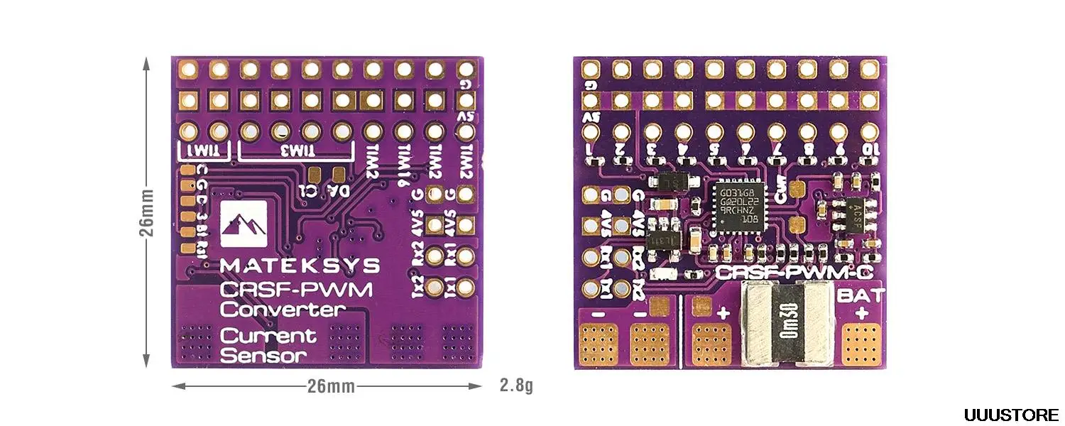 Mateksys Matek CRSF TO PWM CONVERTER CRSF-PWM-6 and CRSF-PWM-C for RC Multirotor Airplane Fixed-Wing Drones