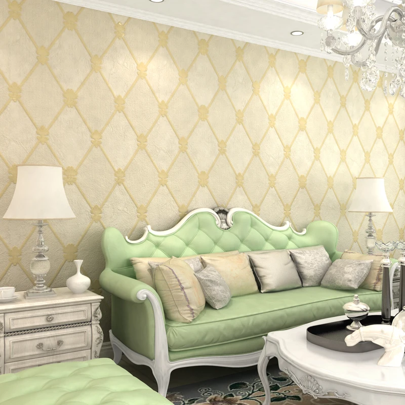 Diamond Wallpapers Home Decoration Rhombus European Pvc Wall Paper Roll Decorative For Background Living Room Decoration Maison