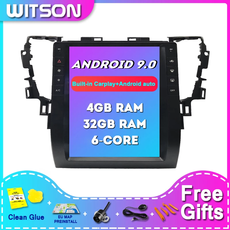 WITSON Android 9.0 Tesla Car DVD Player Gps Navigation For TOYOTA ALPHARD 2015-2019 (HIGH) 4G RAM 32ROM car multimedia