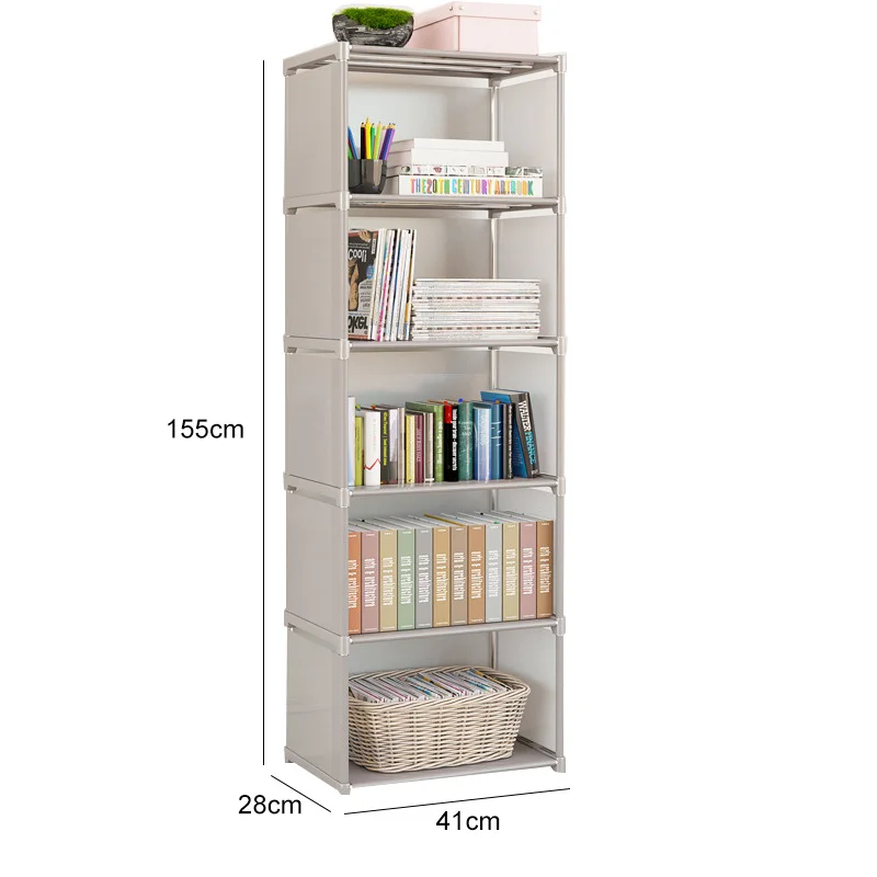 

6 layers Fashion Simple Non-woven Bookshelves Two-layer Dormitory Bedroom Storage Shelves Bookcase Children's Assembly Bookcase