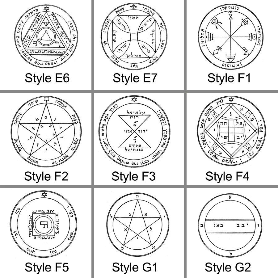 Dawapara Personalized Custom Key of Solomon Pendant Men Jewelry Stainless Steel Talisman Amulet Necklace