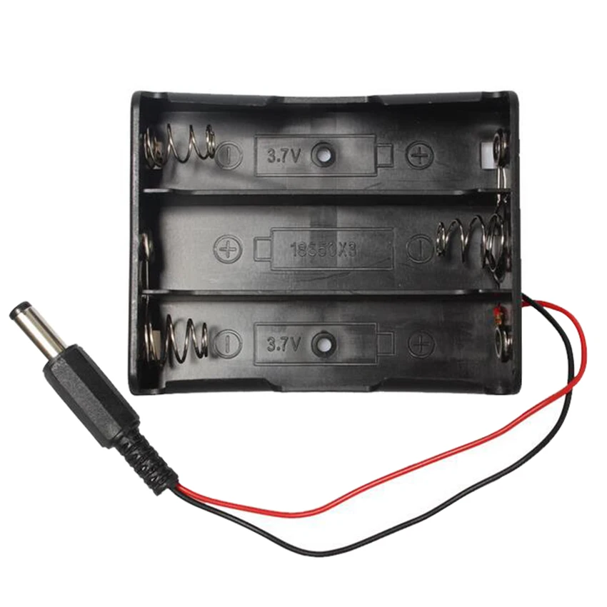 20pcs/lot MasterFire Plastic 18650 Battery Holder Storage Box Case for 3 x 18650 Batteries Cover With DC5.5*2.1mm Power Plug