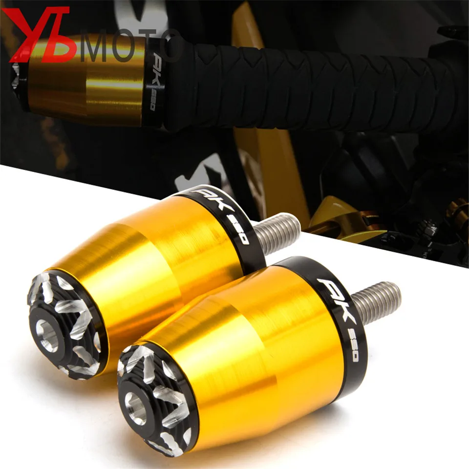 For KYMCO AK 550 AK550 2017 2019 2020 2018 Accessories Motorcycle Cnc Handlebar Grips Handle Bar Ends plug gold Anti Vibration