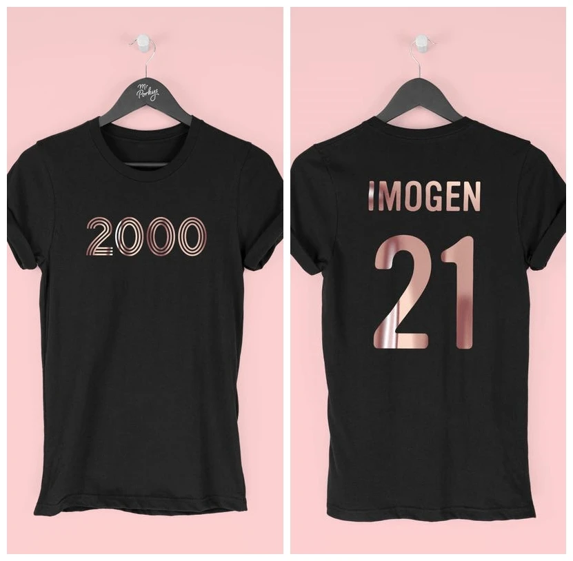 

21st Birthday T-Shirt for Women, 2000 T-Shirt, 21st Birthday Gift for Women, Retro 2000 Top for Her y2k aesthetic women shirts