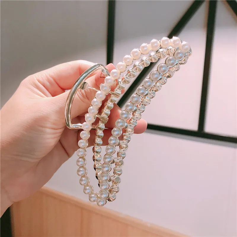 Fashion Girl Retro crystal Hair Claws Beam Hairpin Women Hair Accessories Beauty Hair Crab Clamp Headwear small Hair Clip