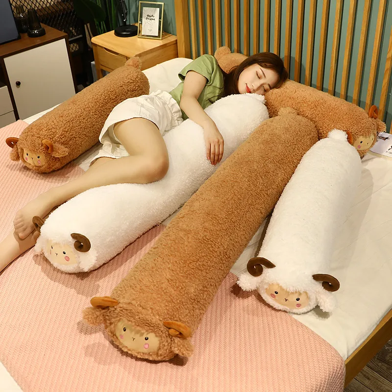 80/100/120CM Kawaii Long Alpacasso Animal Plush Pillow Lovely Llama Sheep Dolls Sleeping Plush Cushion Stuffed for Children Girl