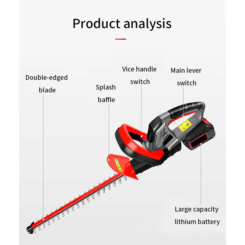 Tagliasiepi elettrico per uso domestico batteria al litio potatura macchina potatura falciatura erba taglio fiori e verde