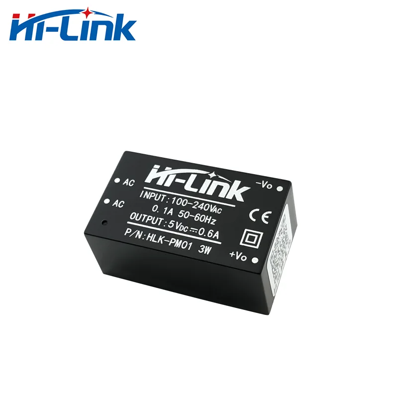 Hi-Link Free Shipping 10pcs/lot HLK-PM01 220V to 5V 3W 600mA Step Down Isolated Switching Power Supply Module AC DC Converter