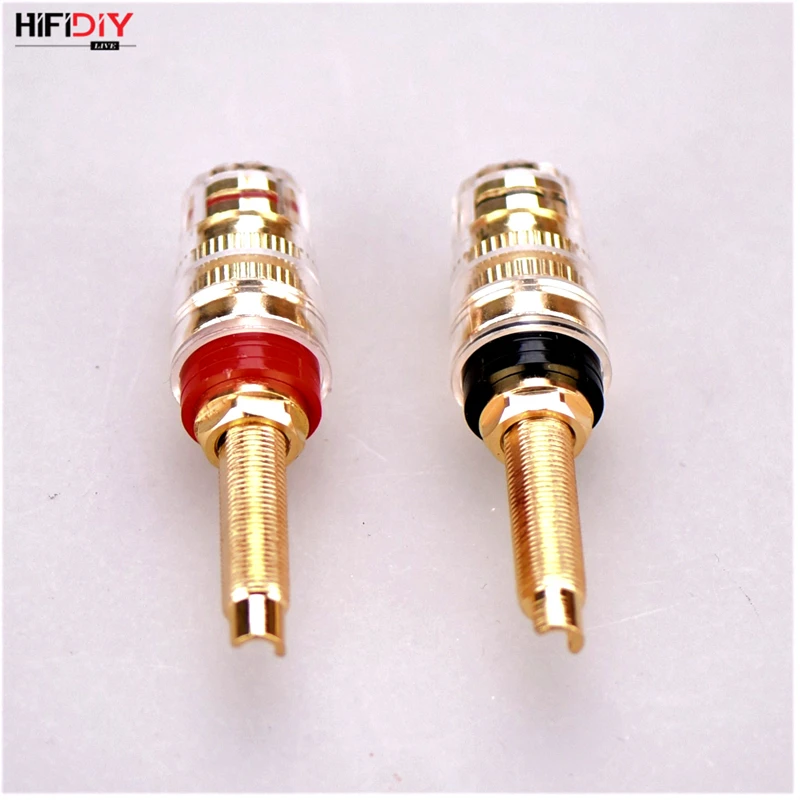 HIFIDIY LIVE 2 Stück Lautsprecher DIY Anschlussklemme Binding Post HIFI Verstärker Reines Kupfer Vergoldete Bananenbuchse Anschlussdose – Detail 7