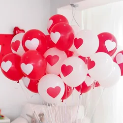 10pcs 12 inch Red Love Heart latex balloons wedding confession anniversary Decoration Valentine's Day Marriage gift Helium Ball