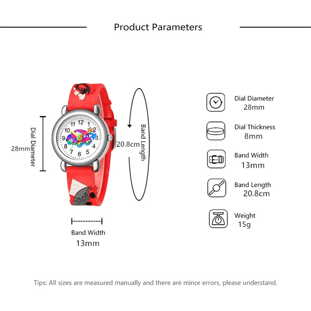 Kids Watches Mini Round Car Dial Children Watches Cute Cartoon Pattern Band Boys Girls Watches Children Quartz Watch