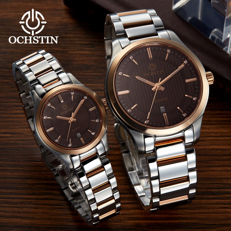 OCHSTIN Lover Watches Top Brand Luxury Couple Watch For Women Men Quartz Wristwatches Stainless Steel Fashion Casual Waterproof