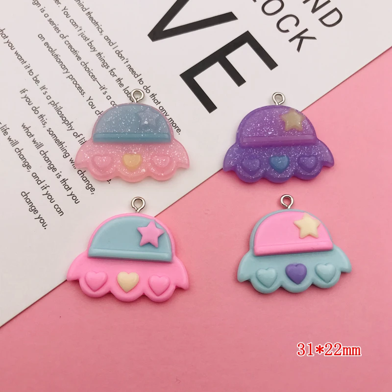 10pcs Resin Flatback Cute Colorful Charm Pendant for Earring, Keychain, Jewelry, Scrapbooking, DIY, Necklace