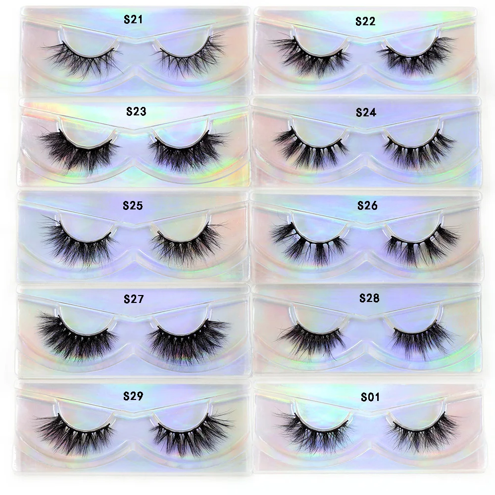 LEHUAMAO Mink Eyelashes 3D Mink Hair False Eyelashes Natural Thick Long Eye Lashes Fluffy Makeup Beauty Extension Tools