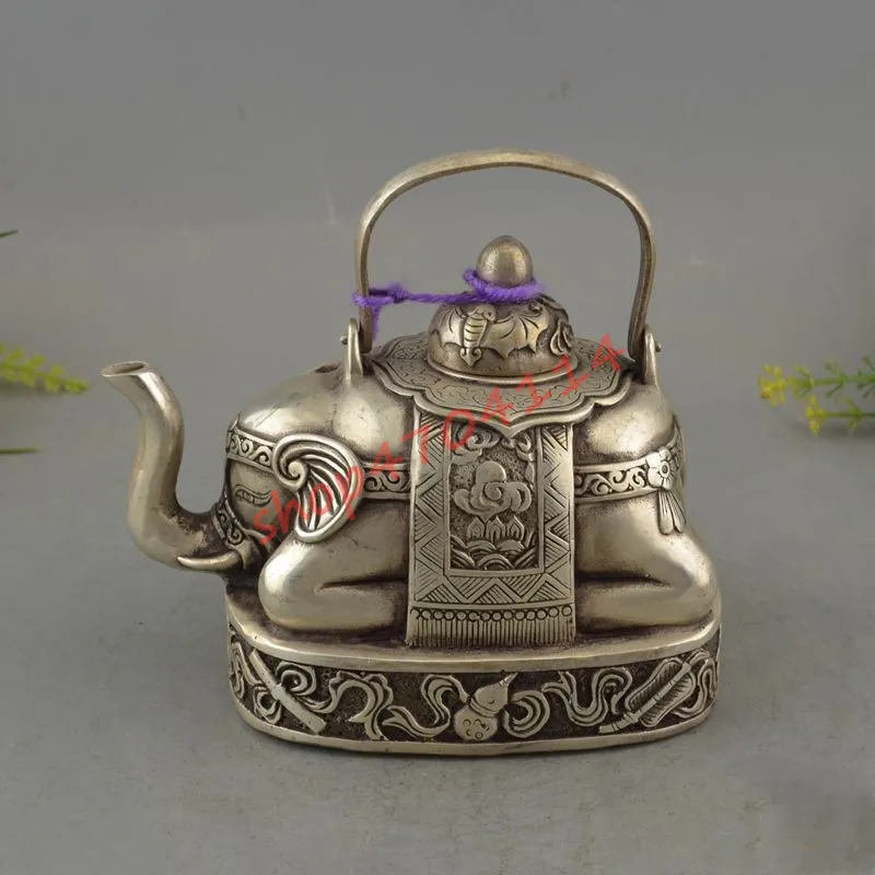 

Copper wine kettle, auspicious eight treasure kettle, elephant teapot, exquisite handicraft, collection