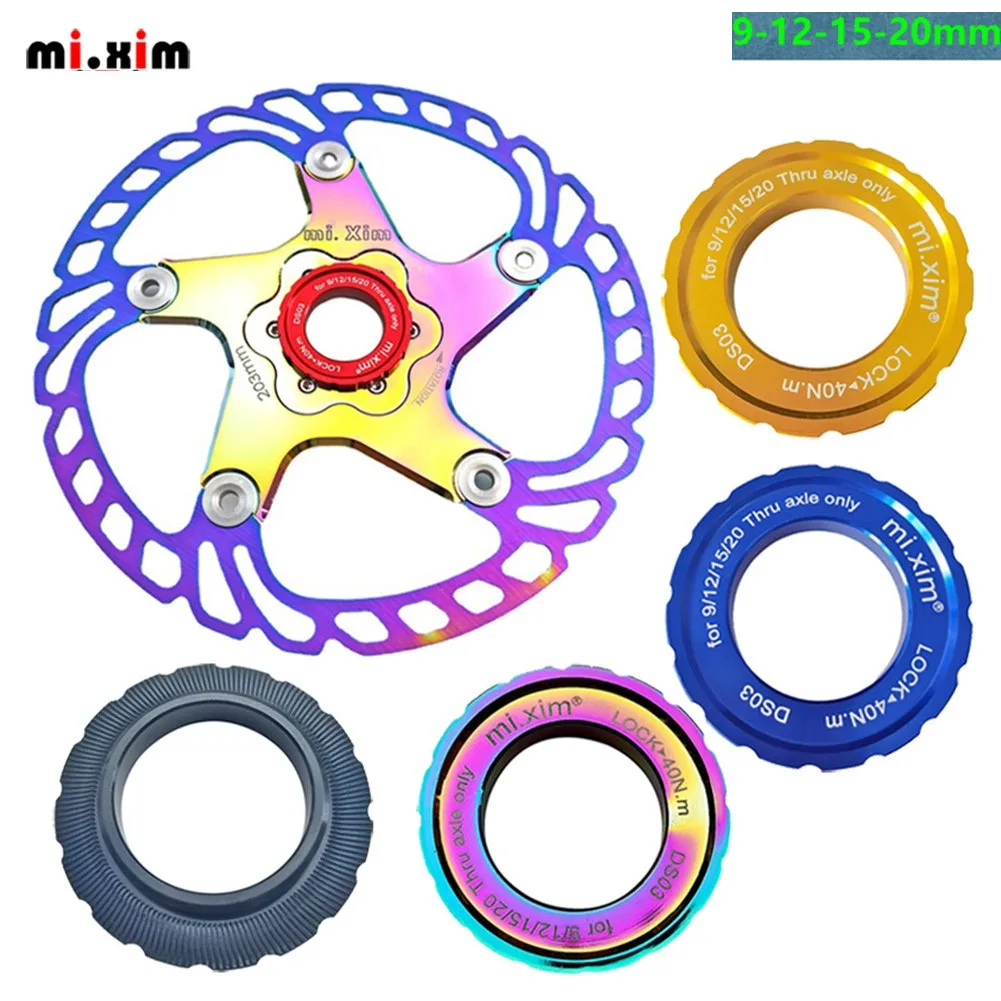 Mi.Xim MTB Road Bike Center Lock Cover Ring Ultralight Aluminum Alloy Disc Brake Center Lock Cap Cycling DS03 44mm Parts