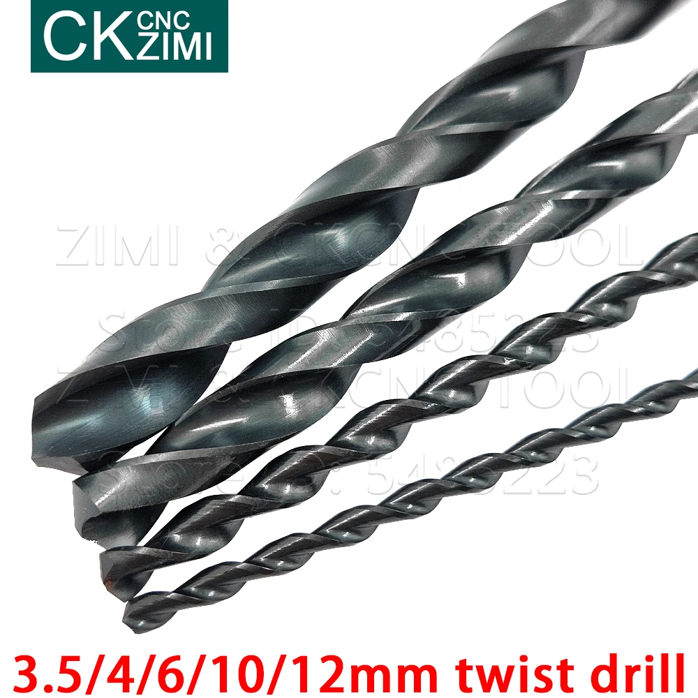 1P 3.5Mm 4Mm 6Mm 10Mm 12Mm Mata Bor HSS Baja Kecepatan Tinggi Lurus Pisau Bor Putar Alat Daya Bor Putar Kobalt untuk Logam
