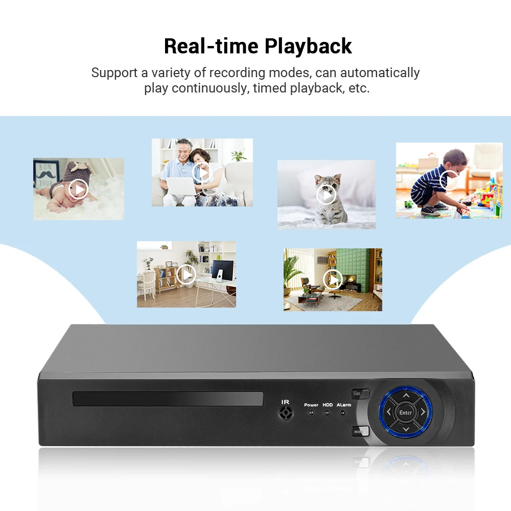 4K CCTV POE NVR 4CH/8CH 4K 8MP For IEEE802.3af 48V POE IP Camera Security System Xmeye Remote Access Face Detection P2P H.265