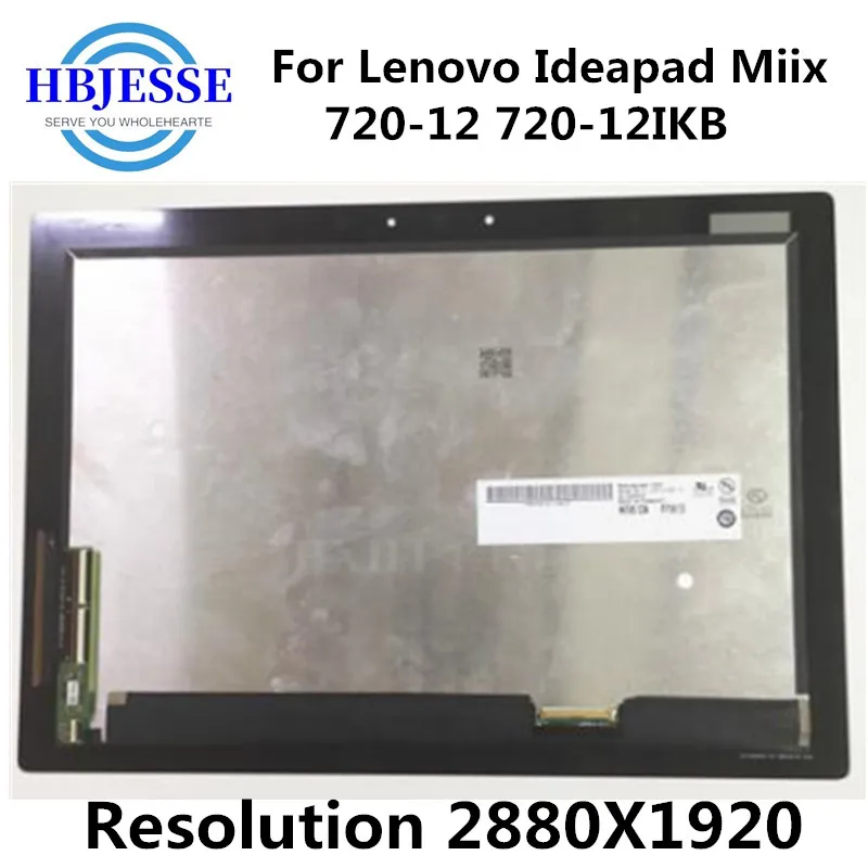 

New original with frame for Lenovo Miix 720-12 miix720-12IKB touch screen lcd assembly B120YAN01.0 2880 * 1920