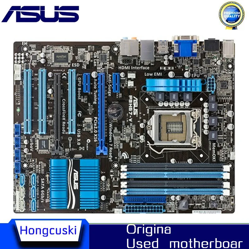 

Used original motherboard for ASUS P8H67-V DDR3 32GB LGA 1155 for I3 I5 I7 USB2.0 USB3.0 32GB H67 Desktop Motherboard