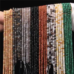 4x6/5x8mm Natural Stone Rondelle Spacer Beads Agates Jaspers Crystal Loose Abacus Beads for Jewelry Making DIY Handmade 15