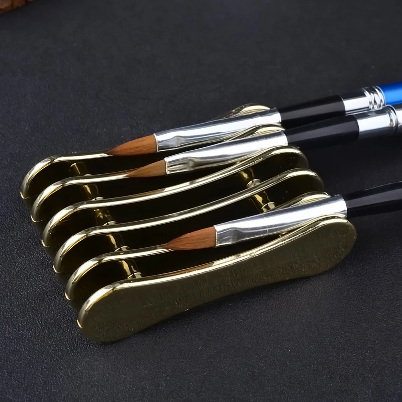 Porte-brosse à ongles en or et argent, 5 grilles, présentoir de Salon de beauté, rangement d'outils de manucure