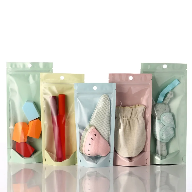 1000Pcs/Lot Long Strip Style Spray Bottling Packaging Bag Plastic Bag Cosmetics Ziplock Bags Color stand up Self Sealing Bag