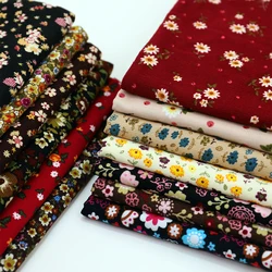 Printed Cotton Quilting Floral Corduroy Fabric For Making Clothes Dress Coat By The Half Meter DIY Patchwork Flower Cloth