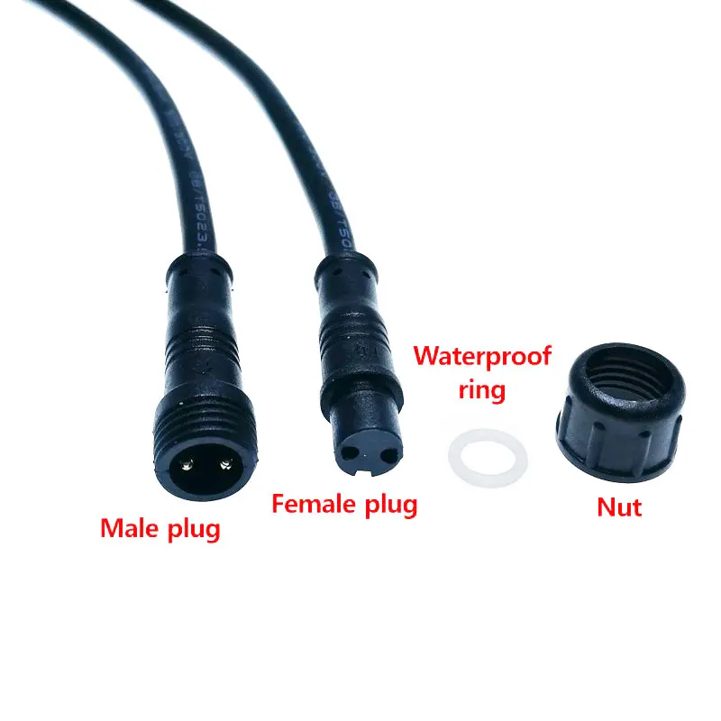 Male&Female Plug IP67 LED waterproof cable Connector 2/3/4 Pin 0.5/0.75(mm2) Docking Power Supply Automotive/Aviation Connector