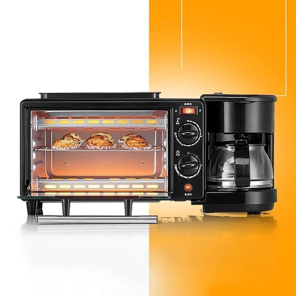 Household Three in One Breakfast Machine Bread Toaster Oven Breakfast Machine Full Automatic Coffee Machine