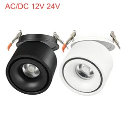 12V 24V led ceiling light 7W/10W/12W/15W/18W LED Recessed ceiling lamp Foldable and 360 degree rotatable led COB spot light