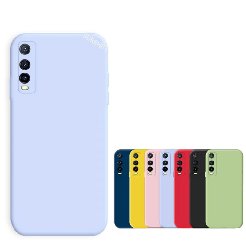 Nice Soft Case For VIVO Y20S Cover Y11S Y12S Y20I Black Purple Red Blue Pink Green Yellow Protect Soft Cover For VIVO Y20S Case