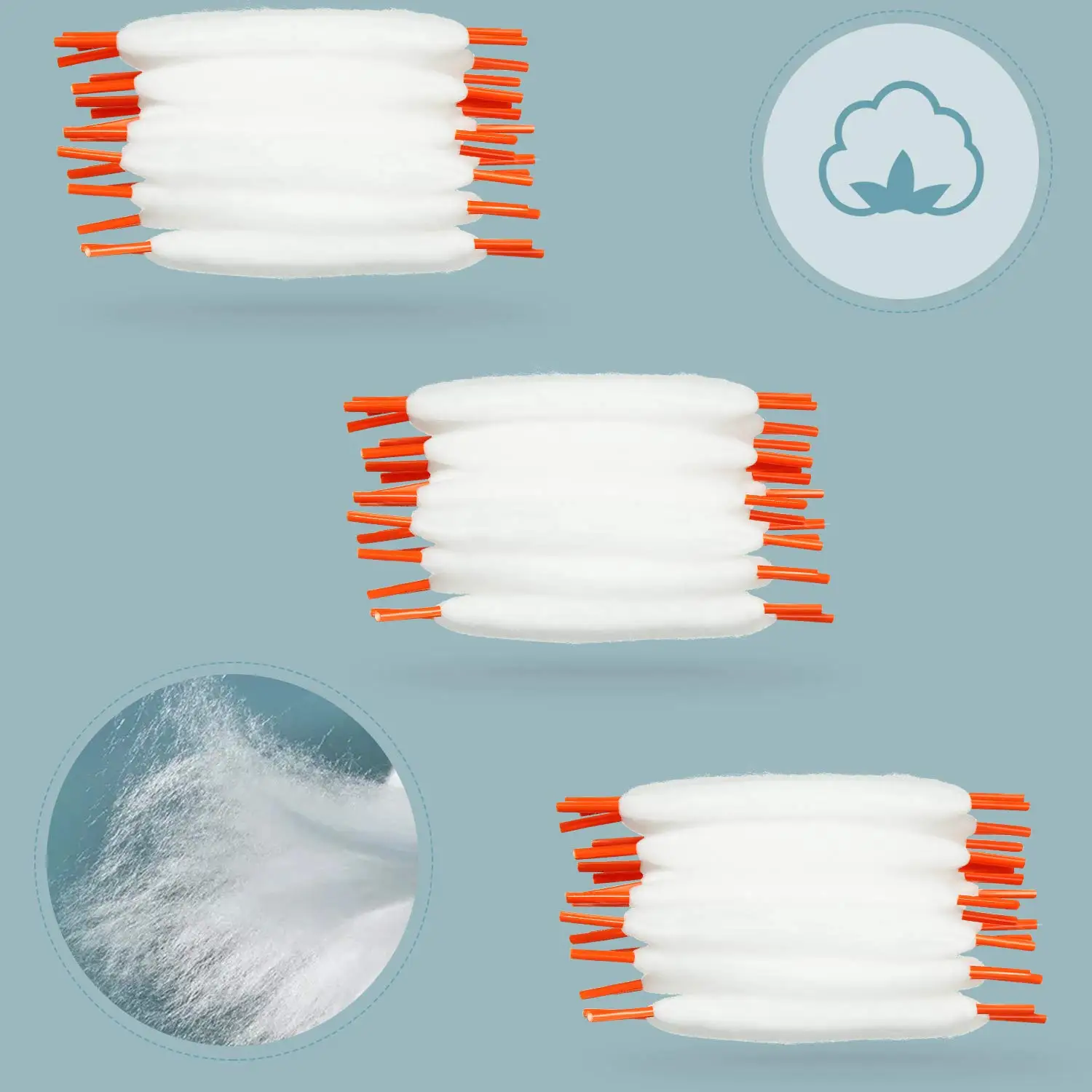 Cordón de algodón orgánico precargado con Material absorbente para cigarrillo electrónico bacon, bobina atomizadora RTA RDA RBA, 20 unidades