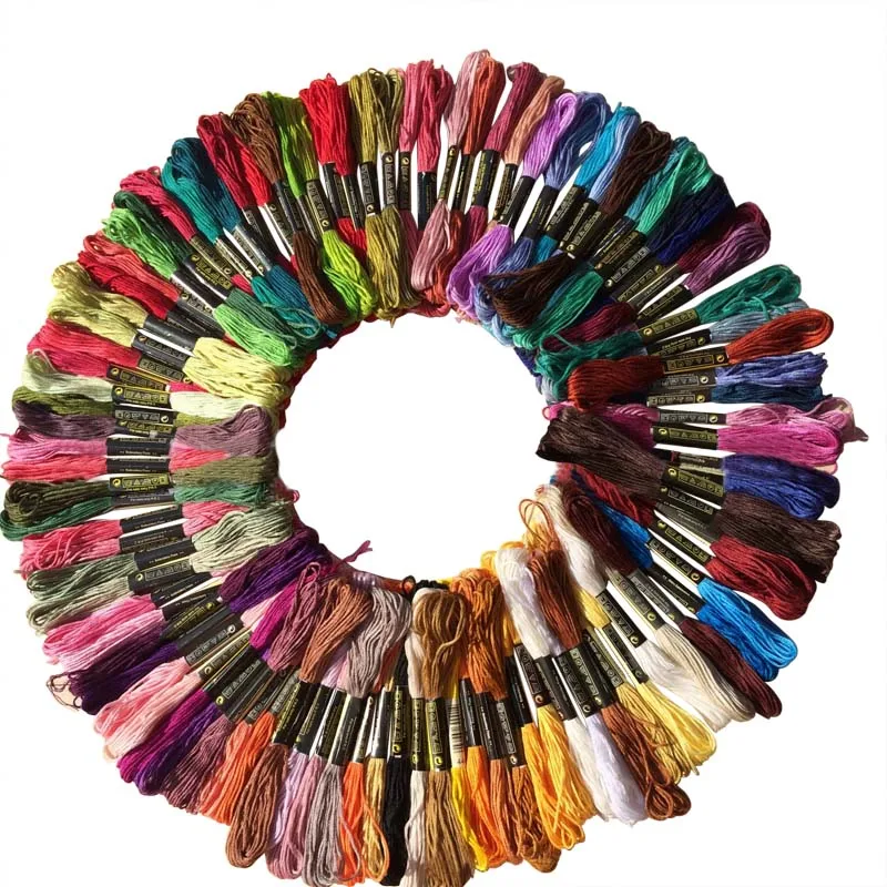 

DMC Cotton Thread Embroidery Floss, Sewing Skeins, Craft Knitting, Spiraea DIY, Sewing Tools, Accessories, Mix Colors, 100Pcs