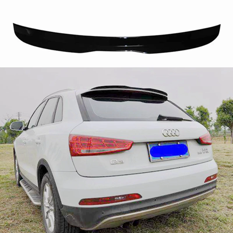 High quality ABS material tail black paint spoiler for Audi Q3 hatchback 2014-2018 MD style