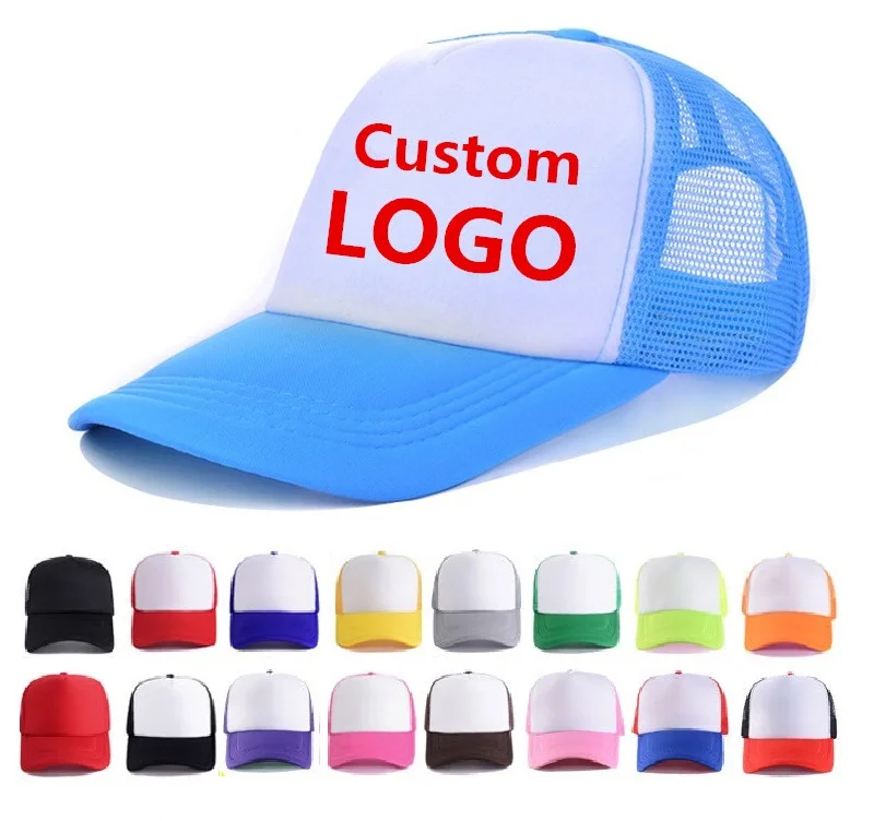 Summer kids mesh trucker hat with logo New children boy girl baby custom baseball cap Breathable Leisure sun hats