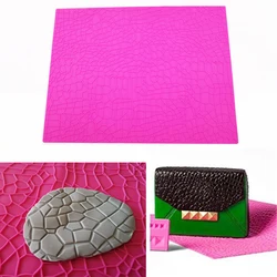 Imitation Crocodile Leather Texture Embossing Mat Cake Decoration Silicone Lace mold Silicone Mat Fondant Baking Cake Tools