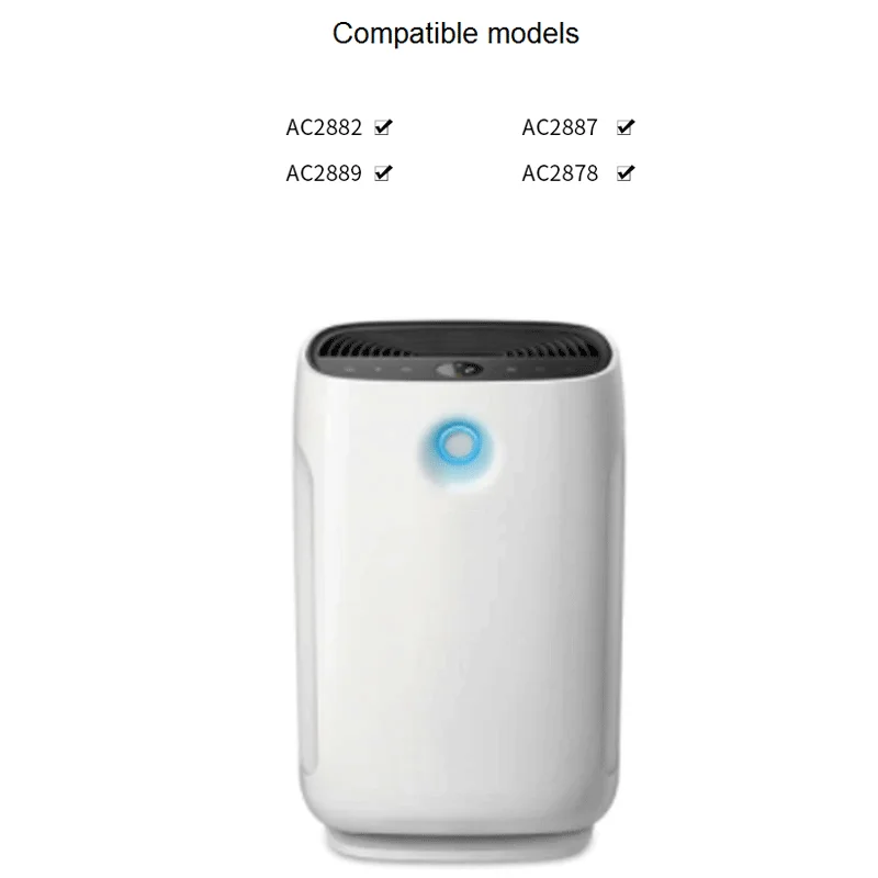 สำหรับ Philips เครื่องฟอกอากาศ AC2889 AC2887 AC2882 AC2878 AC3822 FY2420 FY2422เปิดใช้งานคาร์บอน Hepa Filter