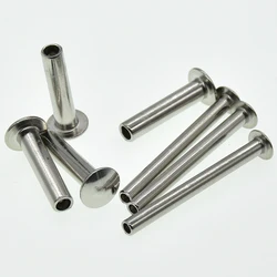 M3 M4*3/4/5/6/8/10/12/14/16/18/20/25/30mm GB873 304 Stainless Steel Oval Head Semi-Tubular Rivets Round Head Half Hollow Shank