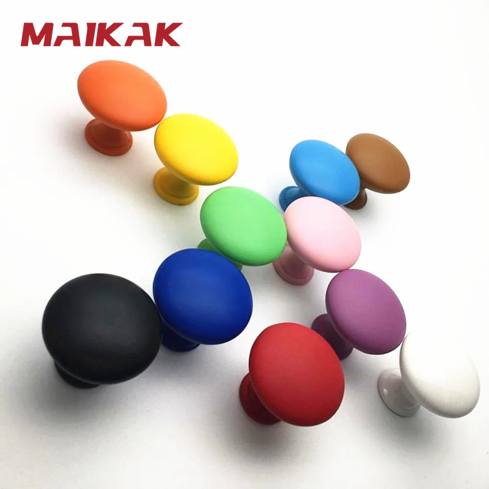 MAIKAK – poignée de porte de chambre d'enfant, design de dessin animé américain, disponible en noir, blanc, jaune, bleu, rose, idéale pour placard