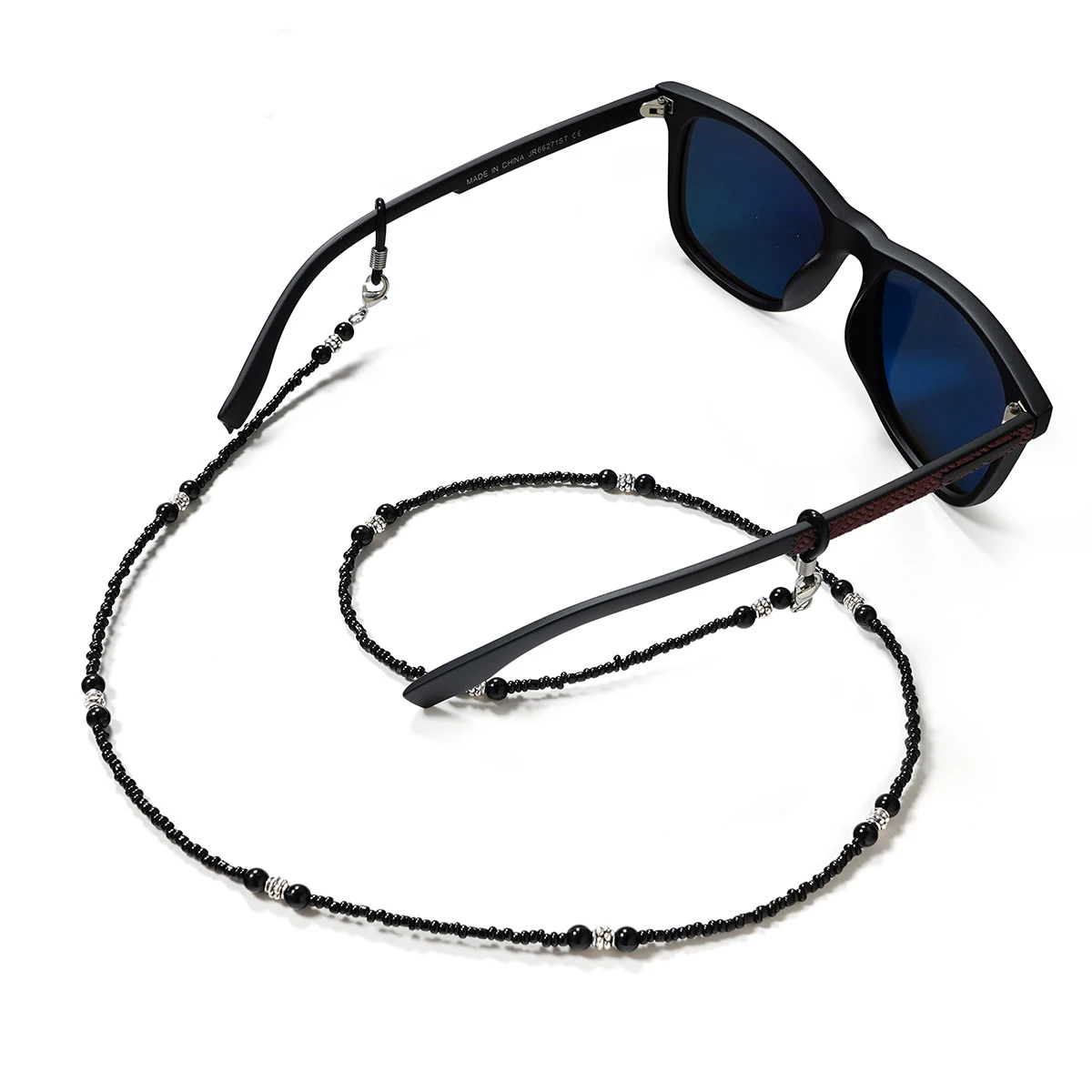 10pcs/lot Retro Beads Eyeglass Chain Sunglasses Mask Neck Cord Holder Plastic Black Bead Mask Eyeglass Lanyard wholesale